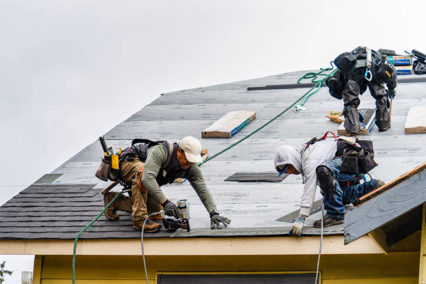 Professional Gutter Installation technician working in Pittsfield, IL